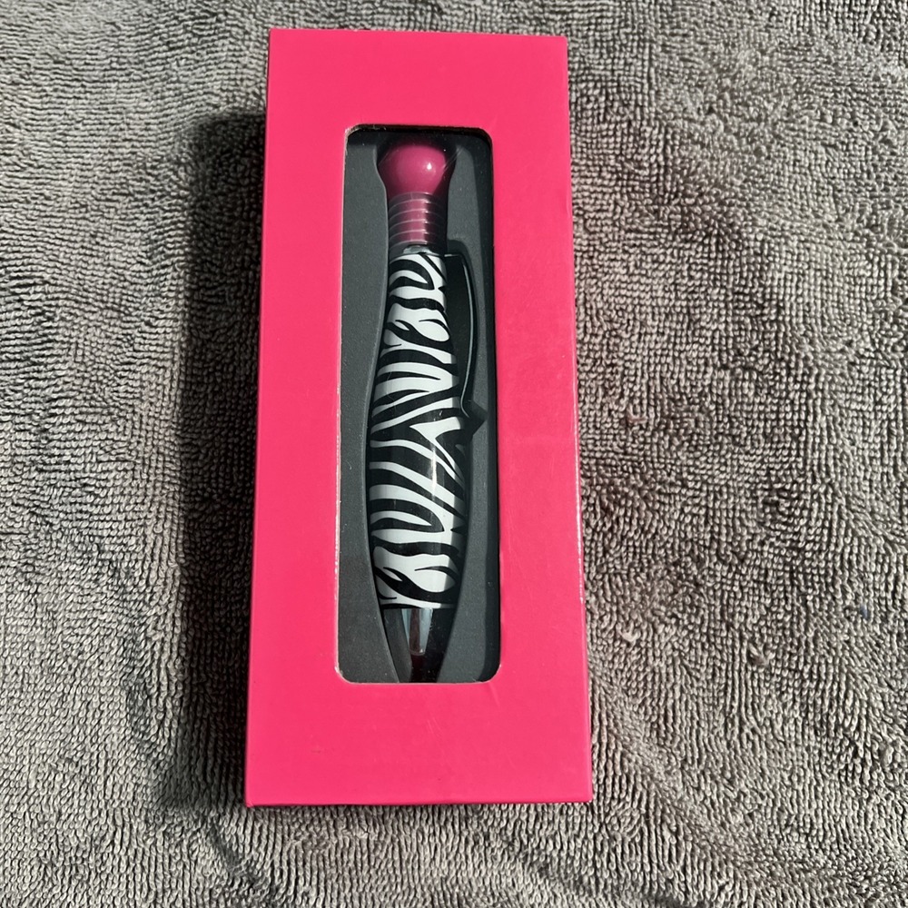 Michael's Bubble Pen Pink Zebra Strips Pattern Stylo Boligrafo In Box